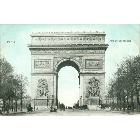 Paris, France – Arc de Triomphe – Postcard Early 20th Century