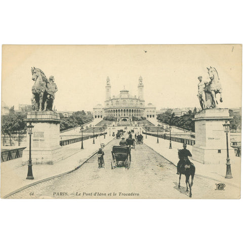 Paris, France –Bridge of Iéna and Trocadéro Palace Postcard
