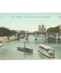 Paris, France – La Seine et le Pont de la Tournelle – Postcard Early 20th Century