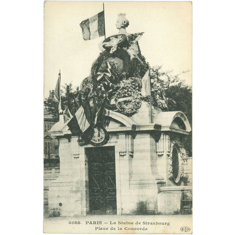 Paris, France – La Statue de Strasbourg, Place de la Concorde – Postcard