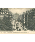 Paris, France – L’Avenue de l’Opéra, prise du Grand Hôtel du Louvre – Postcard Early 20th Century