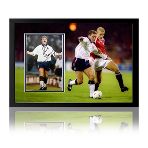Paul Gascoigne Signed England Iconic Frame