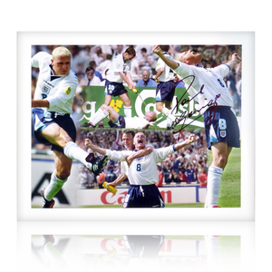Paul Gascoigne Signed Euro 96 Montage