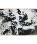 Photograph of German Tanks Advancing Through Rough Terrain – WWII Era