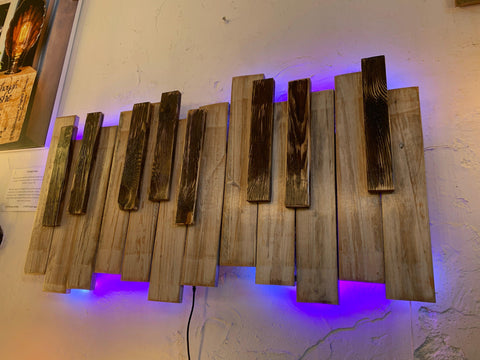 Piano Keyboard LED Wall Art