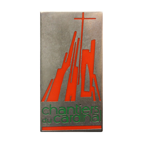 Pin Badge Chantiers du Cardinal Christian Vintage Christianity Religion