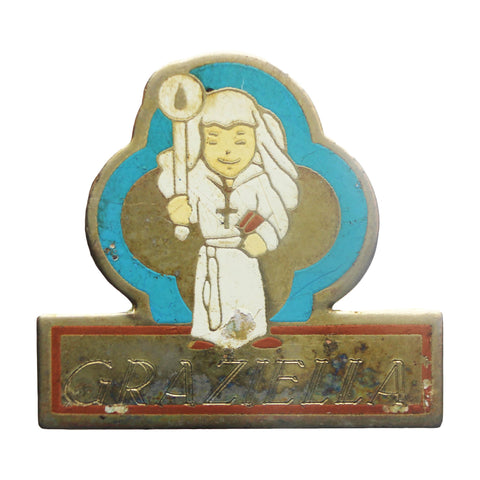 Pin Badge Christian Vintage Graziella
