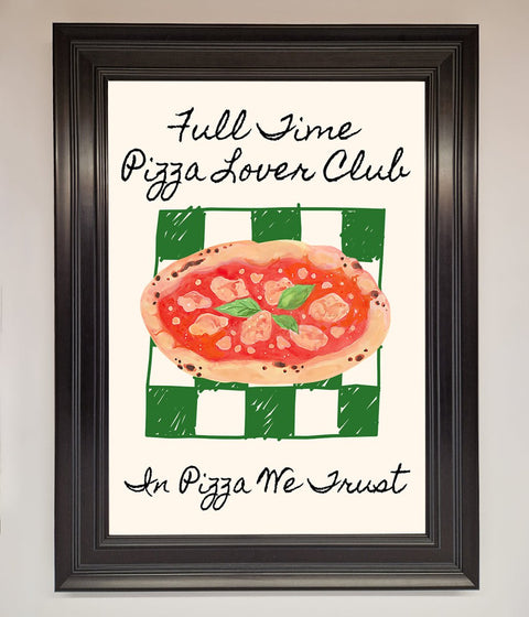 Pizza Lover Club Framed Wall Art