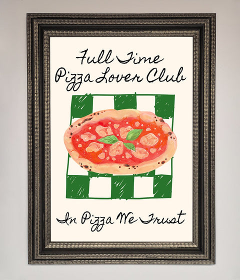 Pizza Lover Club Framed Wall Art