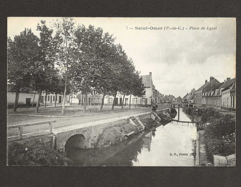Place de Lyzel, Saint - Omer, France Postcard Vintage