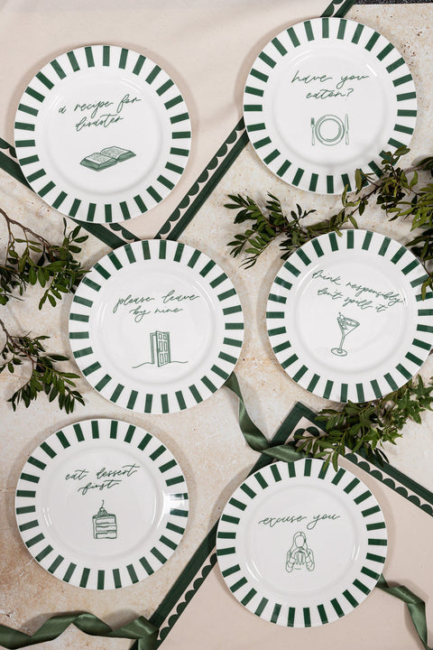 Eat Dessert First Bone China Plate