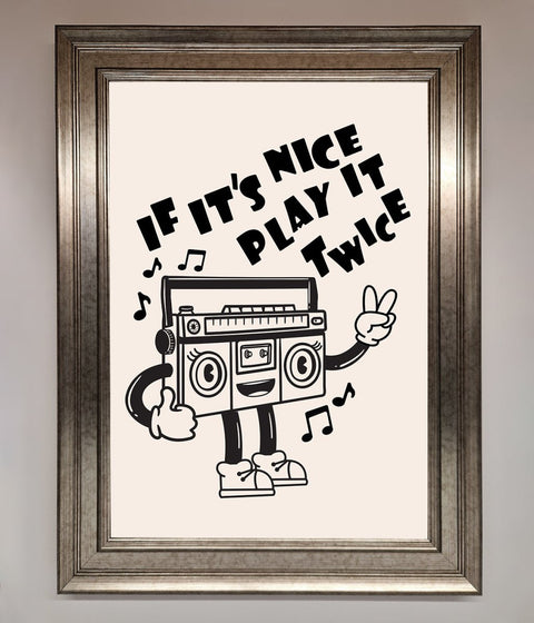 Play Twice Framed Wall Art