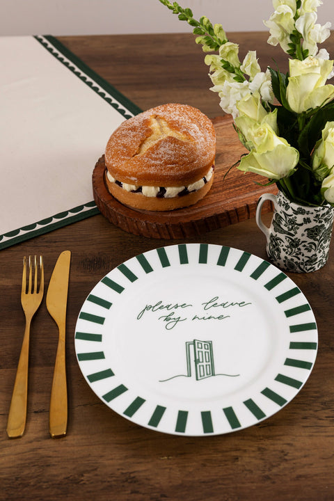 Please Leave By Nine Bone China Plate