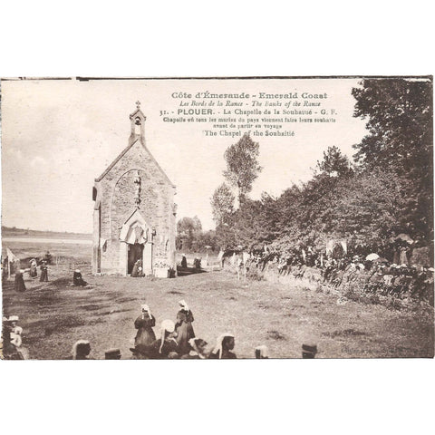 Plouër - sur - Rance - La Chapelle de la Souhaité France Postcard Vintage