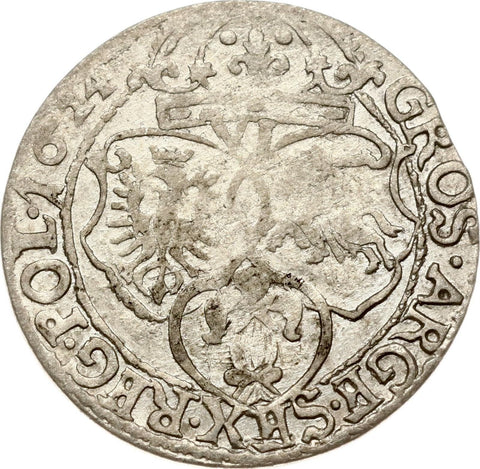 Poland, Kraków. Sigismund III Vasa (1587–1632). Szostak (6 grosz) 1624