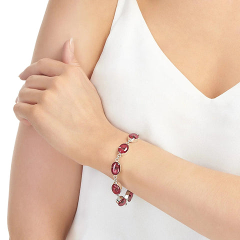 Poppy bracelet by Shrieking Violet® Sterling silver bracelet handmade with real flowers