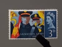 1965 3 d Elizabeth II Stamp United Kingdom Bandsmen and Banner Salvation Army