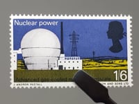 1966 1.6 Shilling Elizabeth II Stamp United Kingdom British Technology Windscale Reactor