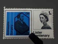 1965 1 Shilling Elizabeth II Stamp United Kingdom Lister and Chemical Symbols Lord Joseph