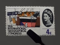 1964 4 d Elizabeth II Stamp United Kingdom International Geographical Congress