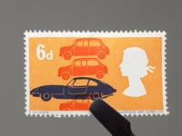 1966 6 d Elizabeth II Stamp United Kingdom British Technology Motor-cars