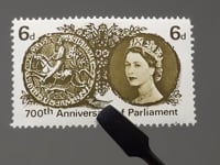 1965 6 d Elizabeth II Stamp United Kingdom Simon de Montfort's Seal 700th Anniversary of Parliament