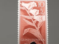 1959 10+5 spanische Céntimos Spanisch-Guinea-Stempel Pro Kinderblumen