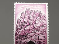 San Marino Briefmarke 1962 3 Sammarinese Lira Mount Titano