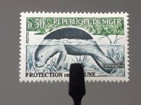 Niger Stamp 1962 0.5 West African CFA franc African Manatee (Trichechus manatus senegalensis)