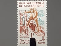 Mauretanien Briefmarke 1960 1 westafrikanischer CFA-Franc Pastoral Well