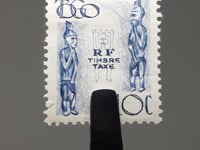 Togo-Briefmarke 1947 10 französische afrikanische CFA-Centime-Statuen – Idole
