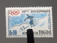 Togo-Briefmarke 1960 30 französische afrikanische CFA-Centime Winterolympiade, Squaw Valley Sport