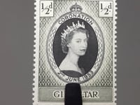 Gibraltar Stamp 1953 Elizabeth II Half Penny Coronation
