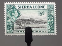 Sierra Leone Briefmarke 1938 1,5 Penny George VI Freetown Harbor