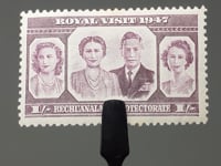 Briefmarke des Protektorats Bechuanaland 1947 1 Penny Besuch der königlichen Familie