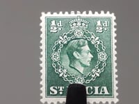 Timbre Sainte-Lucie 1938 0.5 Penny George VI
