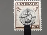 Timbre Grenade 1964 25 Cent Antilles britanniques Sceau de la colonie