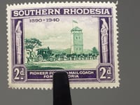 1940 2d Timbre de Rhodésie du Sud Fort Victoria