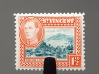 1938 1½ d Timbre de Saint Vincent et les Grenadines Kingston et Fort Charlotte