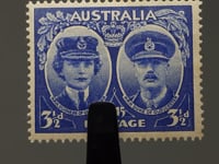 1945 3½ d Australie Timbre Duchesse et Duc de Gloucester