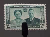 1947 2ème visite du timbre du Protectorat du Bechuanaland par la famille royale