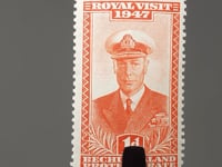 1947 1 j Visite du timbre du Protectorat du Bechuanaland par la famille royale
