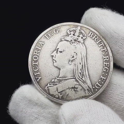 1890 Crown Victoria Coin UK Silver Present for Collectors Gift History British England