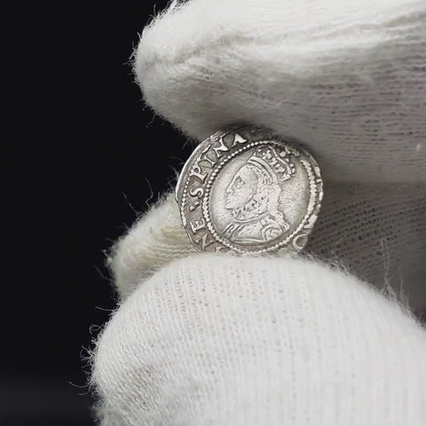 1578-1582 1 Penny Elizabeth I Coin England 5th issue Silver London Mint