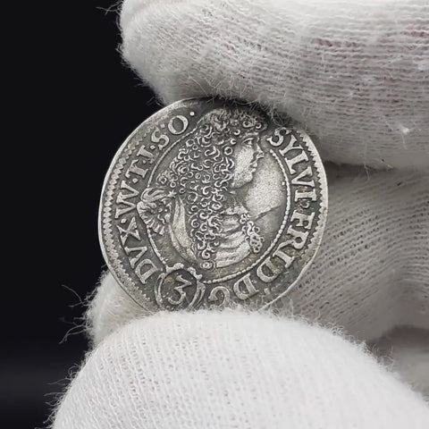 1675 3 Kreuzer Duchy of Württemberg-Oels (Silesia) Germany Coin Silver