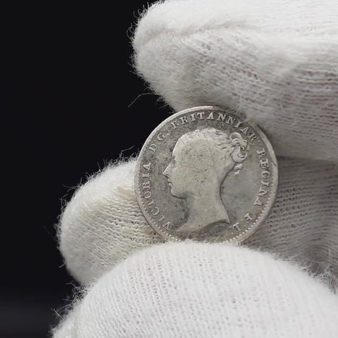 1840 4 Pence Victoria Coin Silver UK