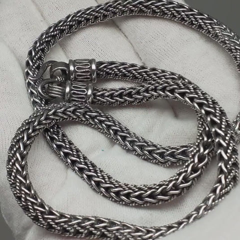 Chunky Necklace Silver Chain Vintage