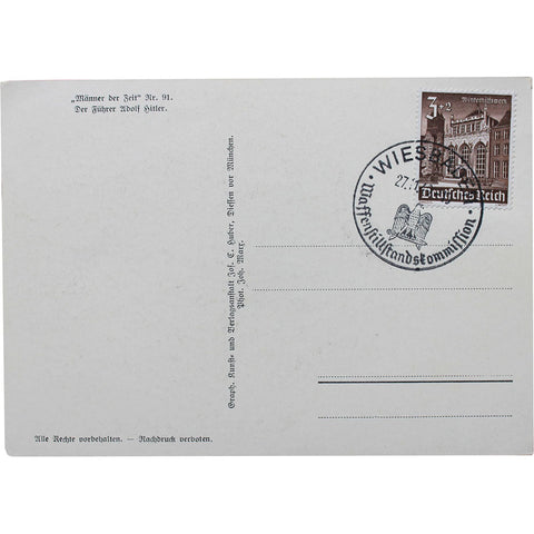 Propaganda Postcard Featuring Adolf Hitler – Männer der Zeit Series No. 91