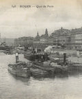 Quai de Paris, Rouen France 1915 Antique Postcard