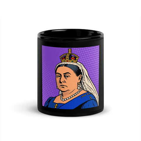 Queen Victoria Ceramic Mug Black Glossy